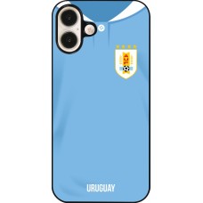 iPhone 16 Plus Case Hülle - Uruguay 2022 personalisierbares Fussballtrikot