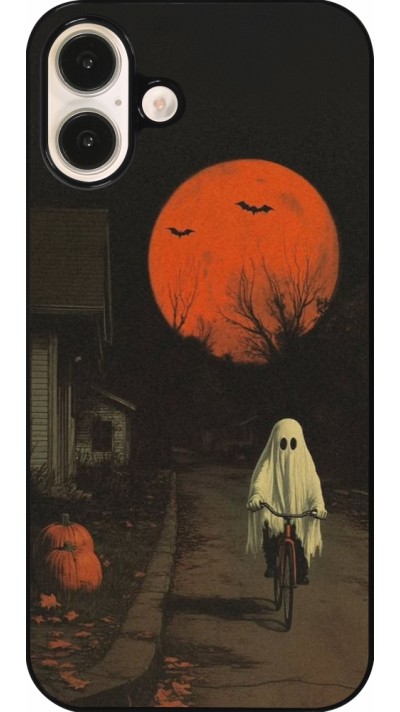 Coque iPhone 16 Plus - Halloween 2025 Ghost on a bicycle Coque iPhone 16 Plus - Halloween 2025 Ghost on a bicycle