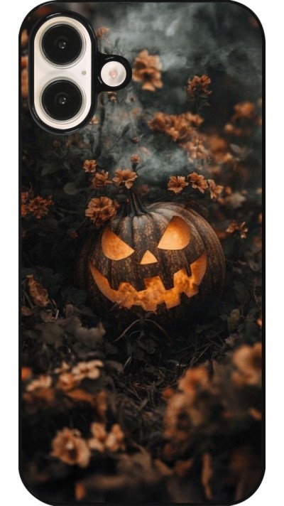 Coque iPhone 16 Plus - Halloween 2025 Pumpkin with flowers Coque iPhone 16 Plus - Halloween 2025 Pumpkin with flowers