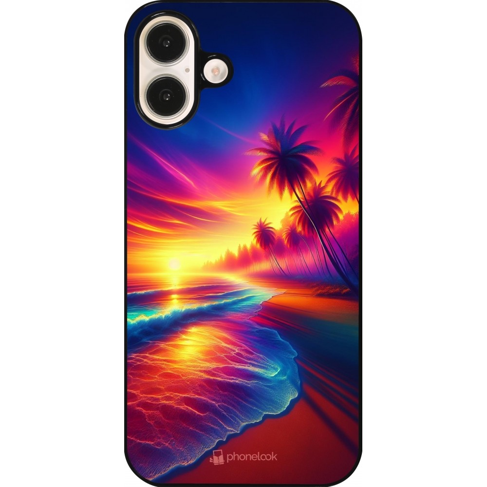 iPhone 16 Plus Case Hülle - Strand Sonnenuntergang auffällig