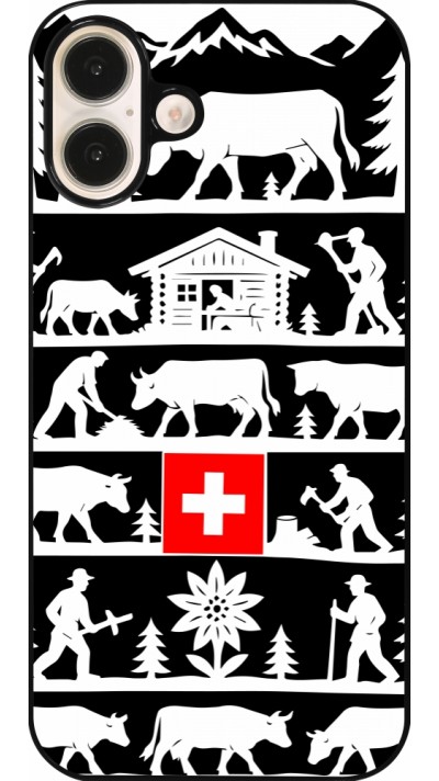 Coque iPhone 16 Plus - Poya Suisse 1 noir