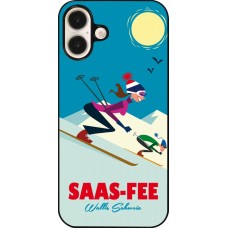Coque iPhone 16 Plus - Saas-Fee Ski Downhill