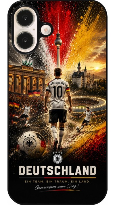 Coque iPhone 16 Plus - Football Allemagne splash 2026
