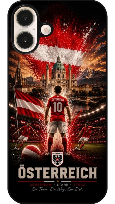 Coque iPhone 16 Plus - Football Autriche splash 2026