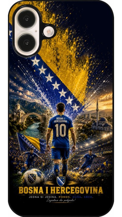 Coque iPhone 16 Plus - Football Bosnie-Herzégovine splash 2026
