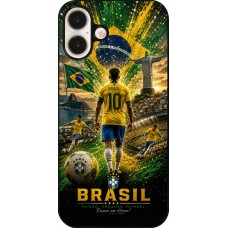 Coque iPhone 16 Plus - Football Brésil splash 2026