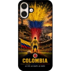 Coque iPhone 16 Plus - Football Colombie splash 2026