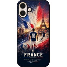 Coque iPhone 16 Plus - Football France splash 2026