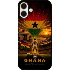 Coque iPhone 16 Plus - Football Ghana splash 2026