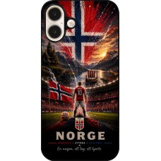 Coque iPhone 16 Plus - Football Norvège splash 2026