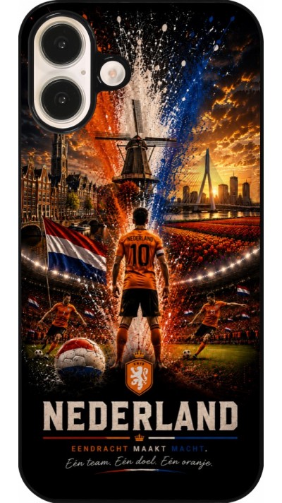 Coque iPhone 16 Plus - Football Pays-Bas splash 2026