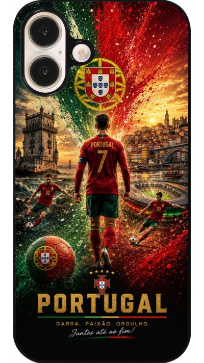 Coque iPhone 16 Plus - Football Portugal splash 2026