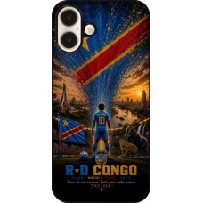 Coque iPhone 16 Plus - Football République démocratique du Congo splash 2026