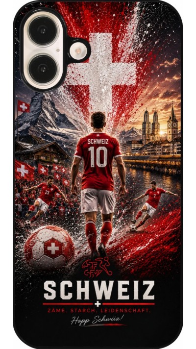Coque iPhone 16 Plus - Football Schweiz splash 2026