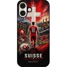 Coque iPhone 16 Plus - Football Suisse splash 2026