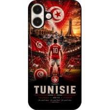Coque iPhone 16 Plus - Football Tunisie splash 2026