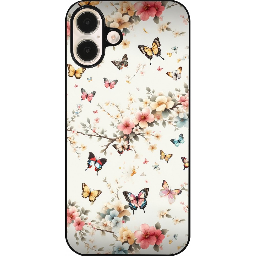 Coque iPhone 16 Plus - Spring 25 Papillons Légers
