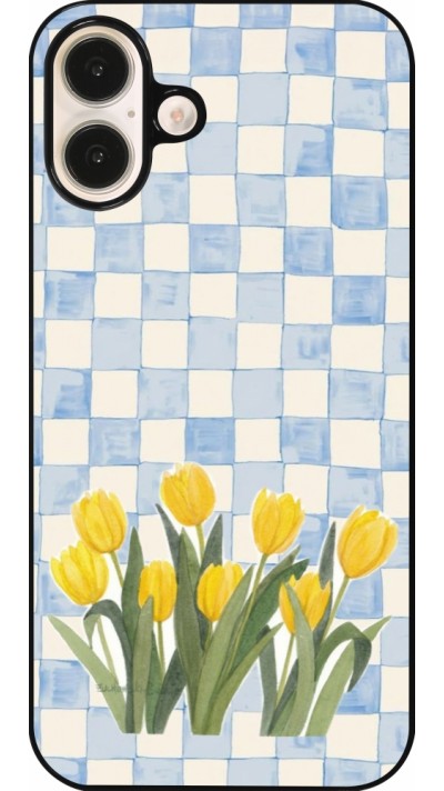 Coque iPhone 16 Plus - Blue vichy tulips 2026