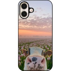 Coque iPhone 16 Plus - Cow with tulips 2026
