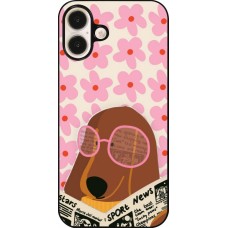 Coque iPhone 16 Plus - Dog with newspaper 2026