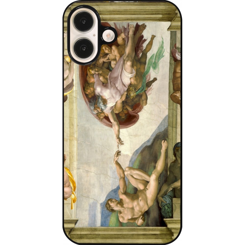 Coque iPhone 16 Plus - Tableau art - La Création d’Adam - Michel-Ange