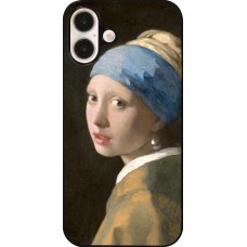 Coque iPhone 16 Plus - Tableau art - La Jeune fille à la perle - Johannes Vermeer