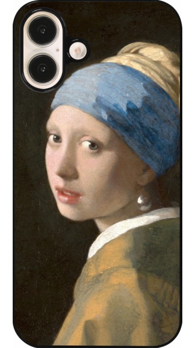 Coque iPhone 16 Plus - Tableau art - La Jeune fille à la perle - Johannes Vermeer