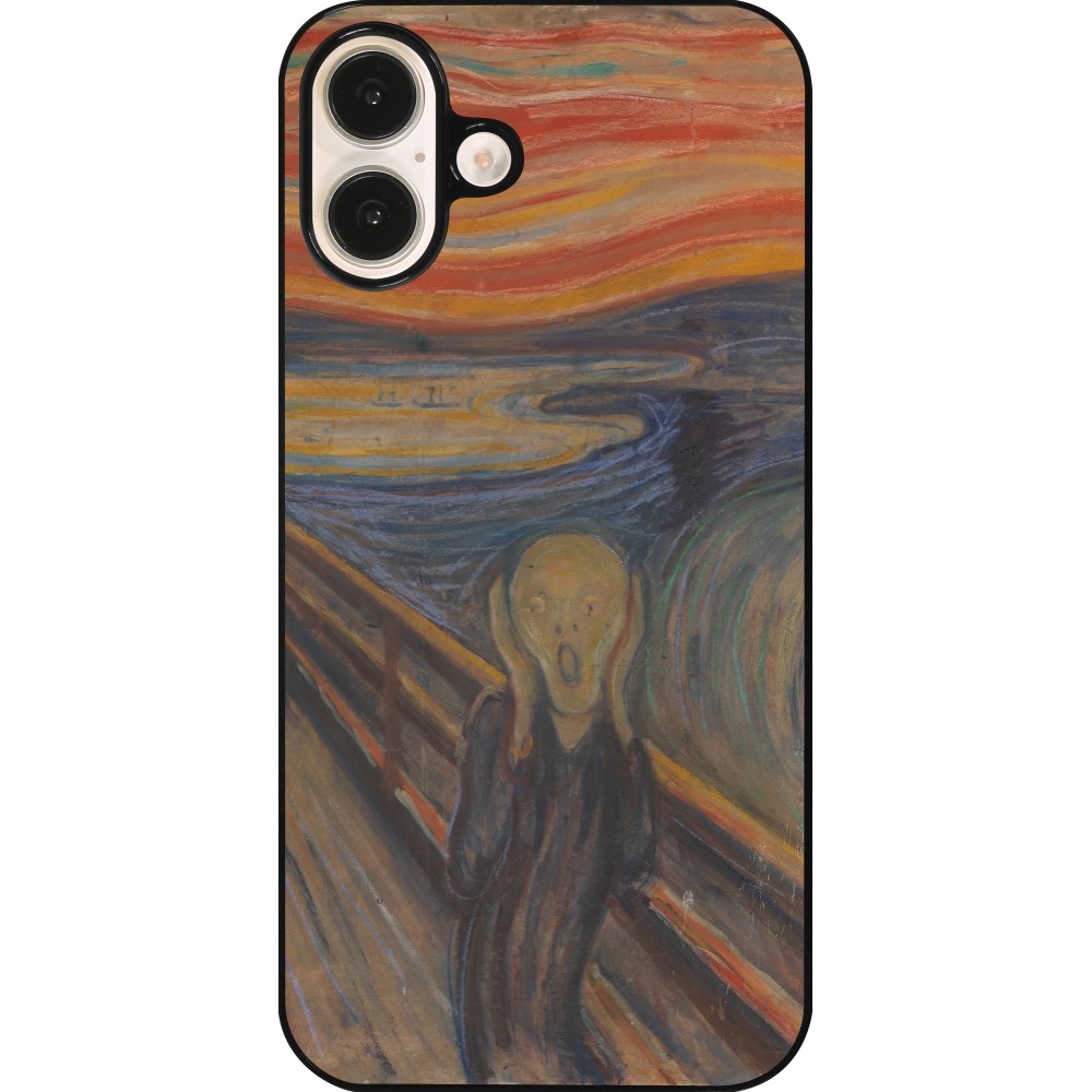 Coque iPhone 16 Plus - Tableau art - Le Cri - Edvard Munch
