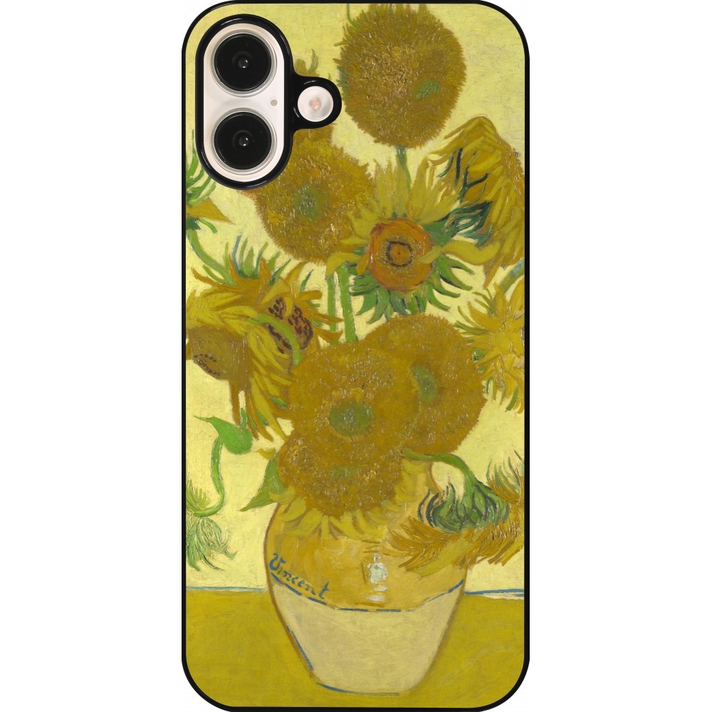 Coque iPhone 16 Plus - Tableau art - Les Tournesols - Van Gogh