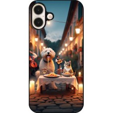 Coque iPhone 16 Plus - Valentine 2024 Dog & Cat Candlelight