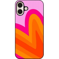 Coque iPhone 16 Plus - Valentine 2024 heart gradient
