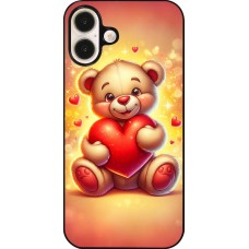 Coque iPhone 16 Plus - Valentine 2024 Teddy love