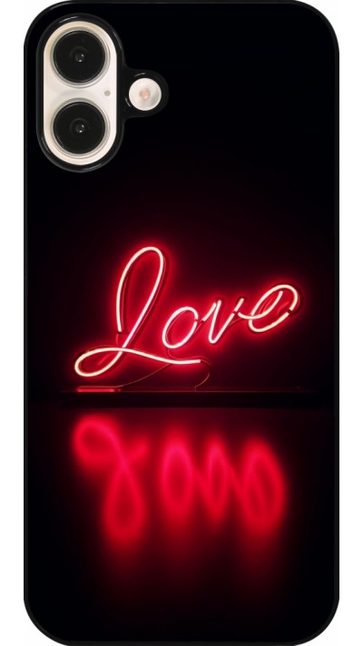 iPhone 16 Plus Case Hülle - Valentine 2025 Neon Liebe