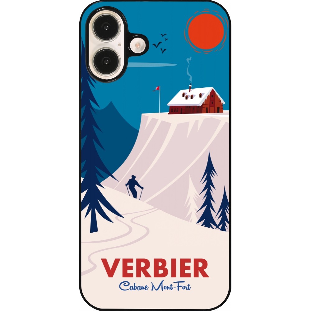 Coque iPhone 16 Plus - Verbier Cabane Mont-Fort