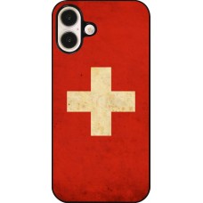 iPhone 16 Plus Case Hülle - Vintage Flag SWISS
