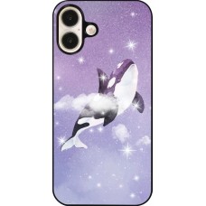 Coque iPhone 16 Plus - Whale in sparking stars