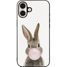 iPhone 16 Plus Case Hülle - Silikon schwarz Easter 2023 bubble gum bunny