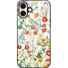 iPhone 16 Plus Case Hülle - Silikon schwarz Flora Botanical Wildlife