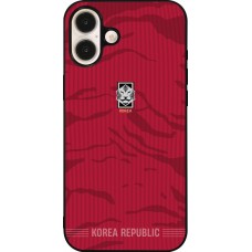 iPhone 16 Plus Case Hülle - Silikon schwarz Südkorea 2026 personalisierbares Fussballtrikot