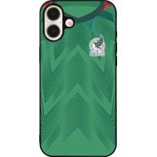 iPhone 16 Plus Case Hülle - Silikon schwarz Mexiko 2022 personalisierbares Fussballtrikot