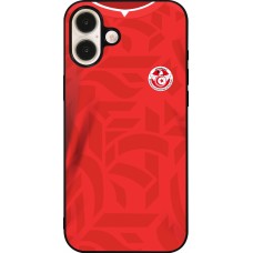 iPhone 16 Plus Case Hülle - Silikon schwarz Tunesien 2022 personalisierbares Fussballtrikot