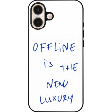 Coque iPhone 16 Plus - Silicone rigide noir Offline is the new luxury