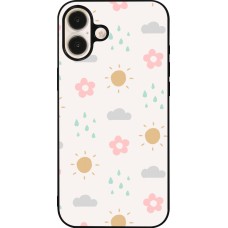 iPhone 16 Plus Case Hülle - Silikon schwarz Spring 23 weather