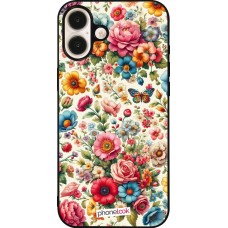 iPhone 16 Plus Case Hülle - Silikon schwarz Spring 25 fruehling bluetend