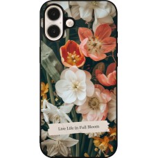 iPhone 16 Plus Case Hülle - Silikon schwarz Full Bloom Spring 2026
