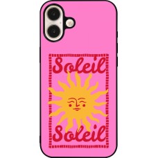 Coque iPhone 16 Plus - Silicone rigide noir Sun sun 2026