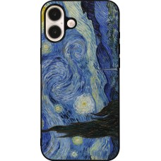 iPhone 16 Plus Case Hülle - Silikon schwarz Kunstbild - Sternennacht - Van Gogh