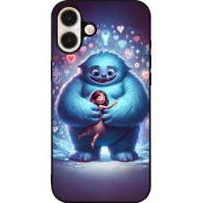 iPhone 16 Plus Case Hülle - Silikon schwarz Valentin 2024 Flauschige Liebe