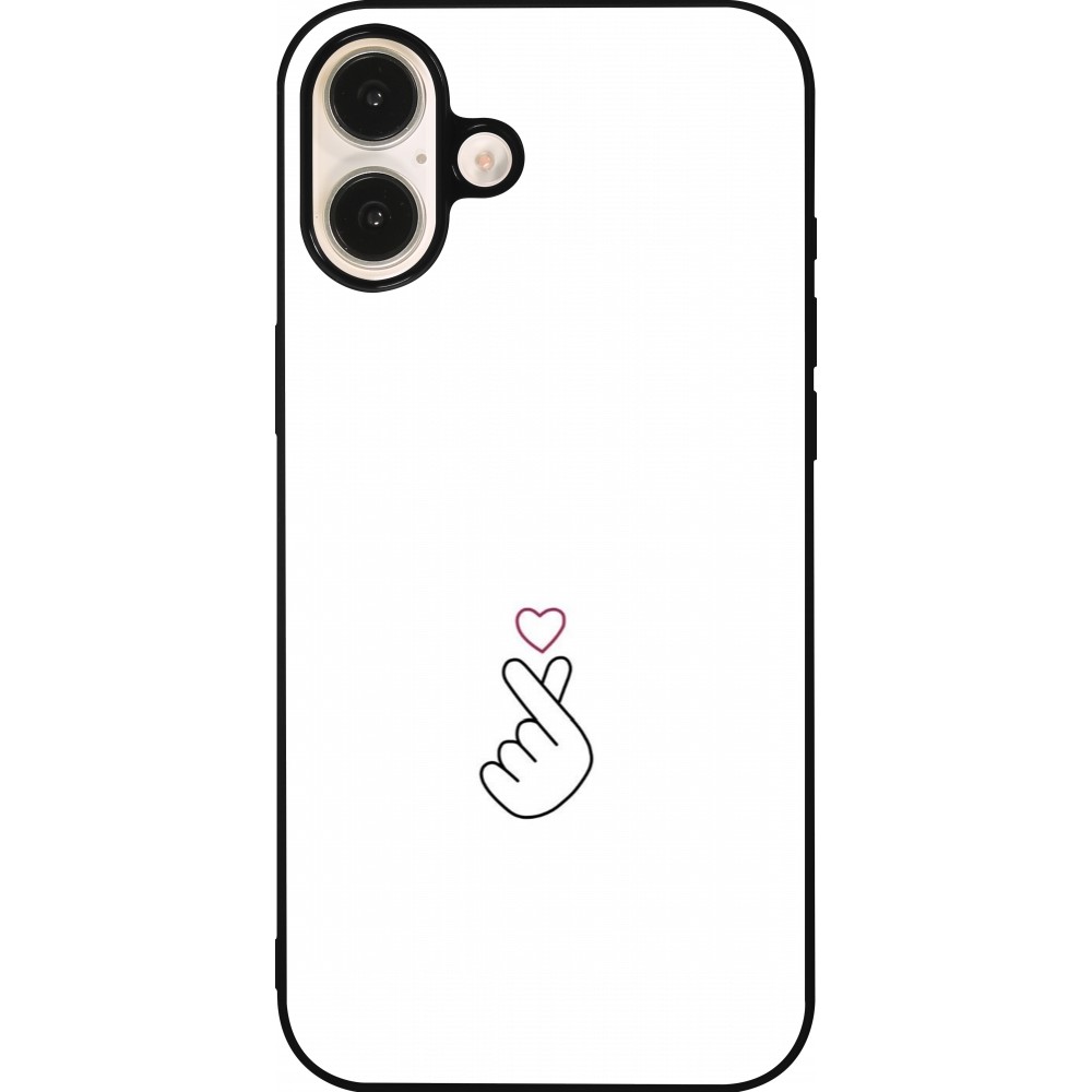 iPhone 16 Plus Case Hülle - Silikon schwarz Valentine 2024 heat by Millennials