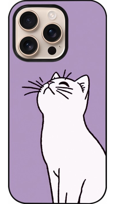 iPhone 16 Pro Case Hülle - Chat auf lila Hintergrund